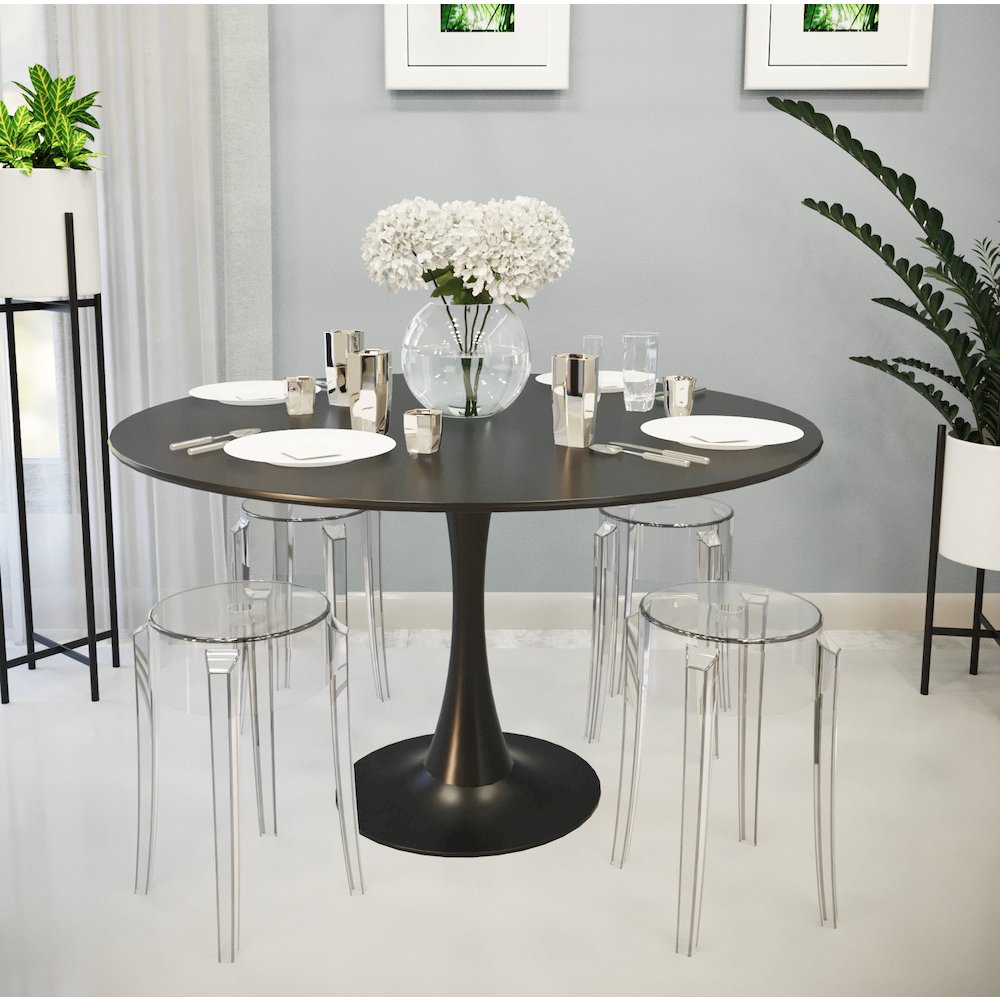 Averill Modern Plastic Dining Stool. Picture 1