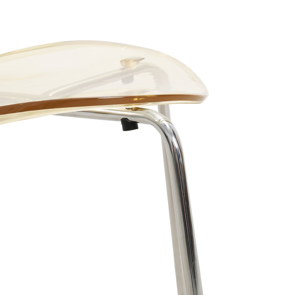 Modern Oyster Transparent Side Chair Set of 2. Picture 19