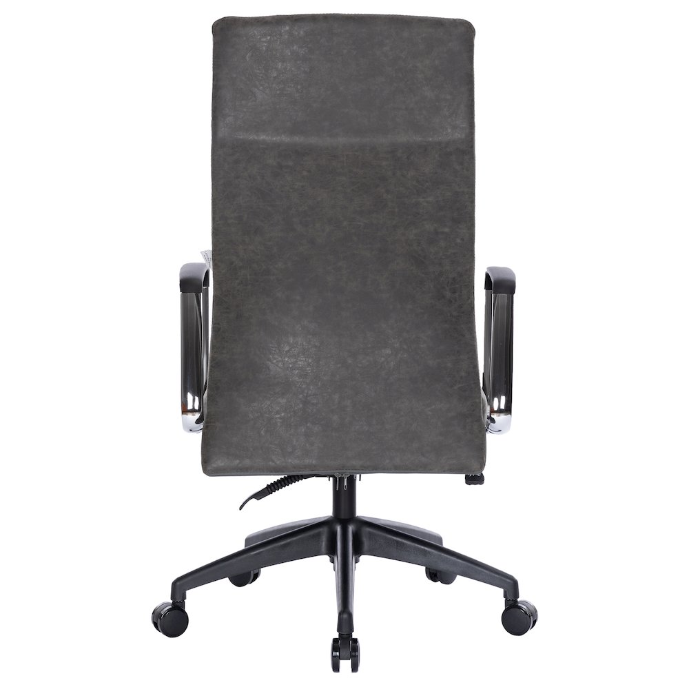 Hilton Leather Office Chair in Charcoal. Picture 12