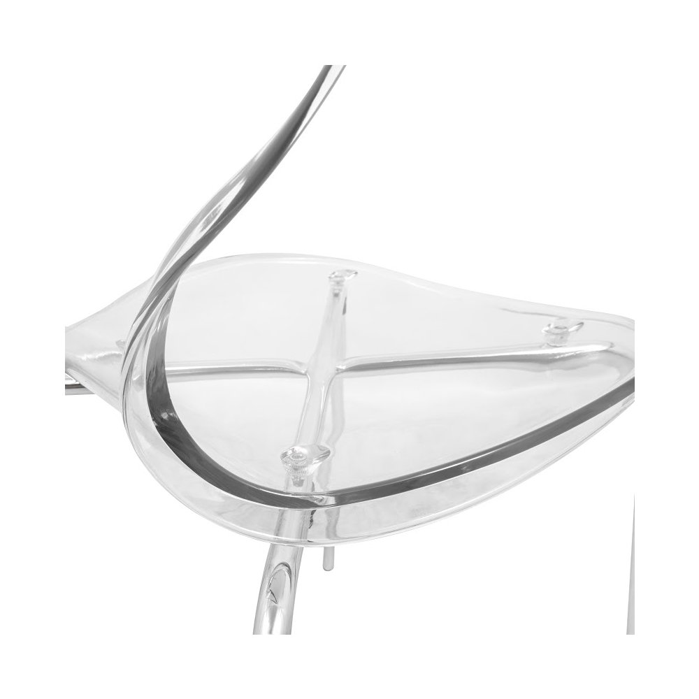 Modern Oyster Transparent Side Chair, Set of 4. Picture 8