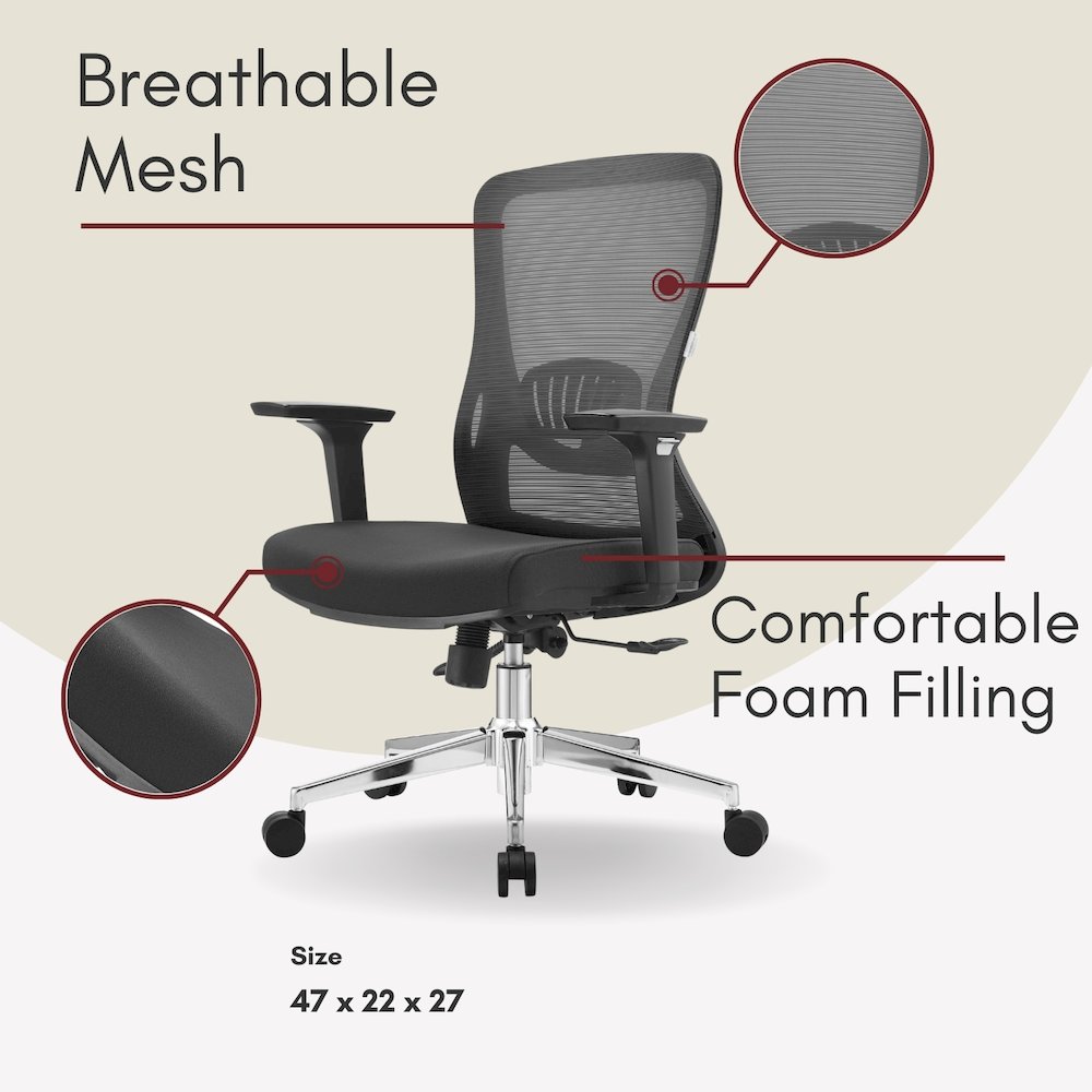 Office Adorit Series Office Task Chair In Black. Picture 29