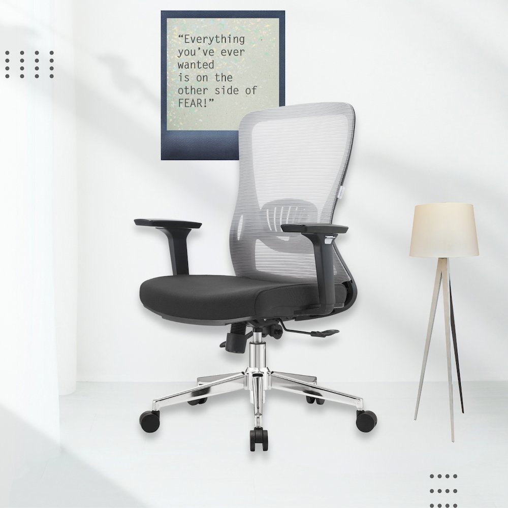 Office Adorit Series Office Task Chair In Light Grey. Picture 32