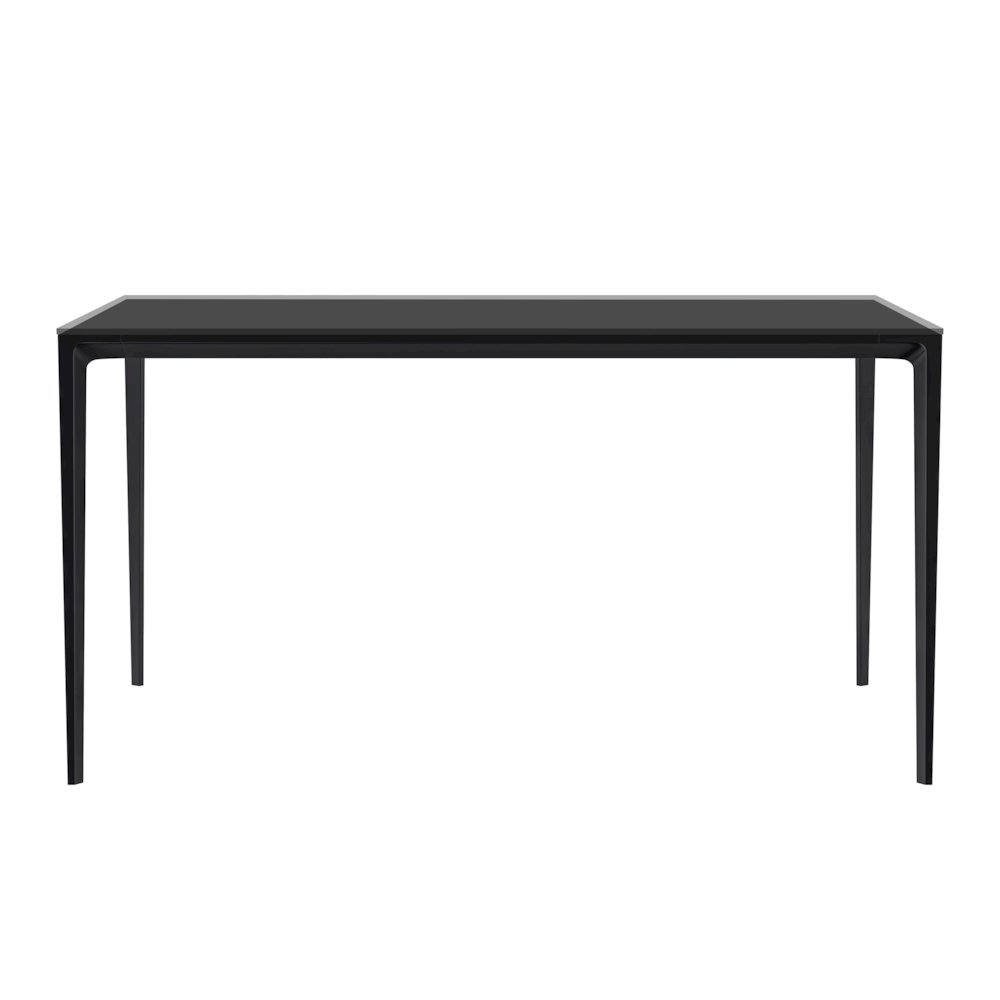 Avo Series Modern Dining Table Black Base, With 55 Clear Glass Top. Picture 42