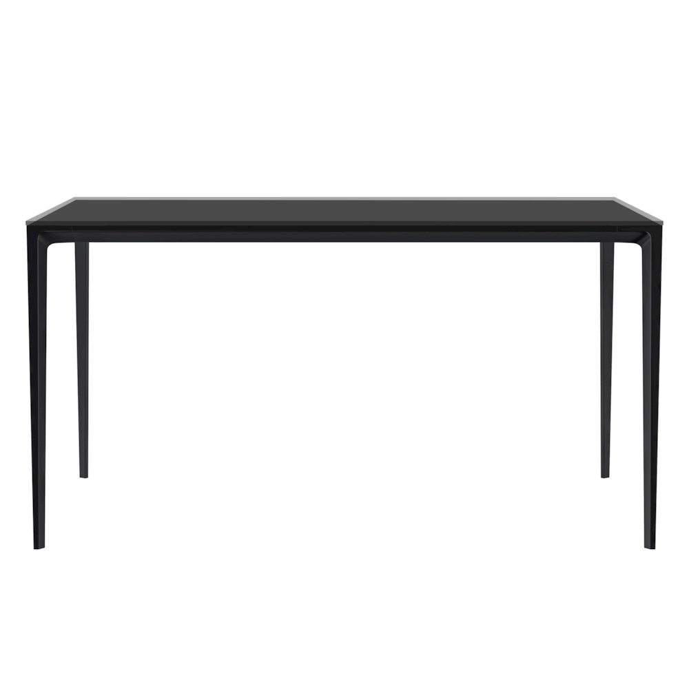 Avo Series Modern Dining Table Black Base, With 55 Clear Glass Top. Picture 15