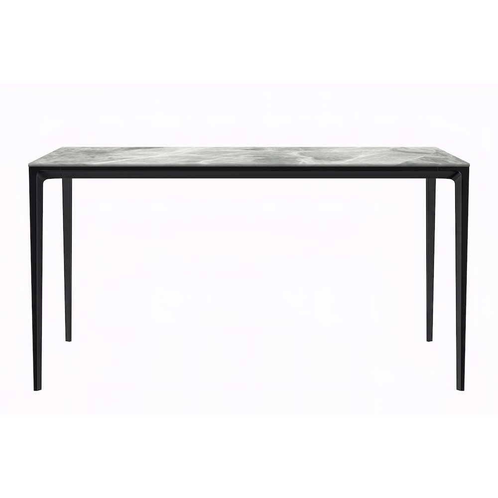 Avo Series Modern Dining Table Black Base, With 62 Light Grey Sintered Stone Top. Picture 6