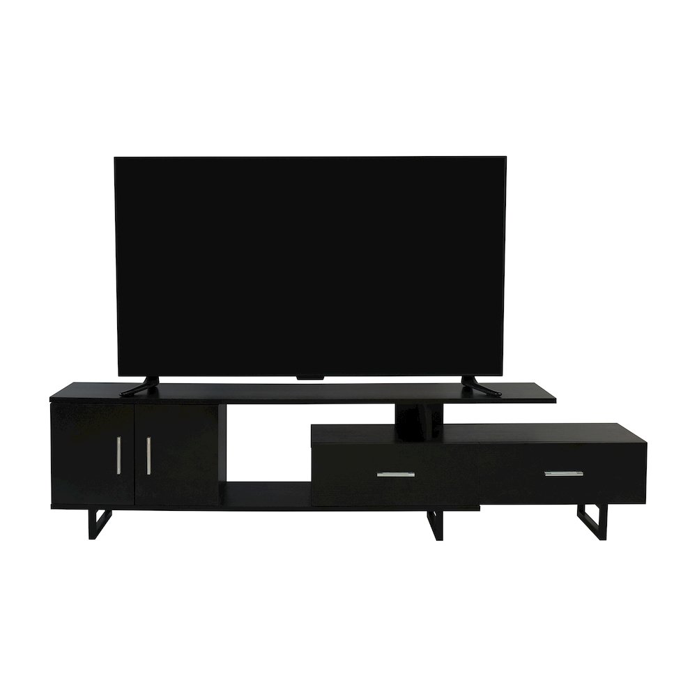 Avery Mid-Century Modern TV Stand with MDF Cabinet and Powder Coated Steel Legs. Picture 20