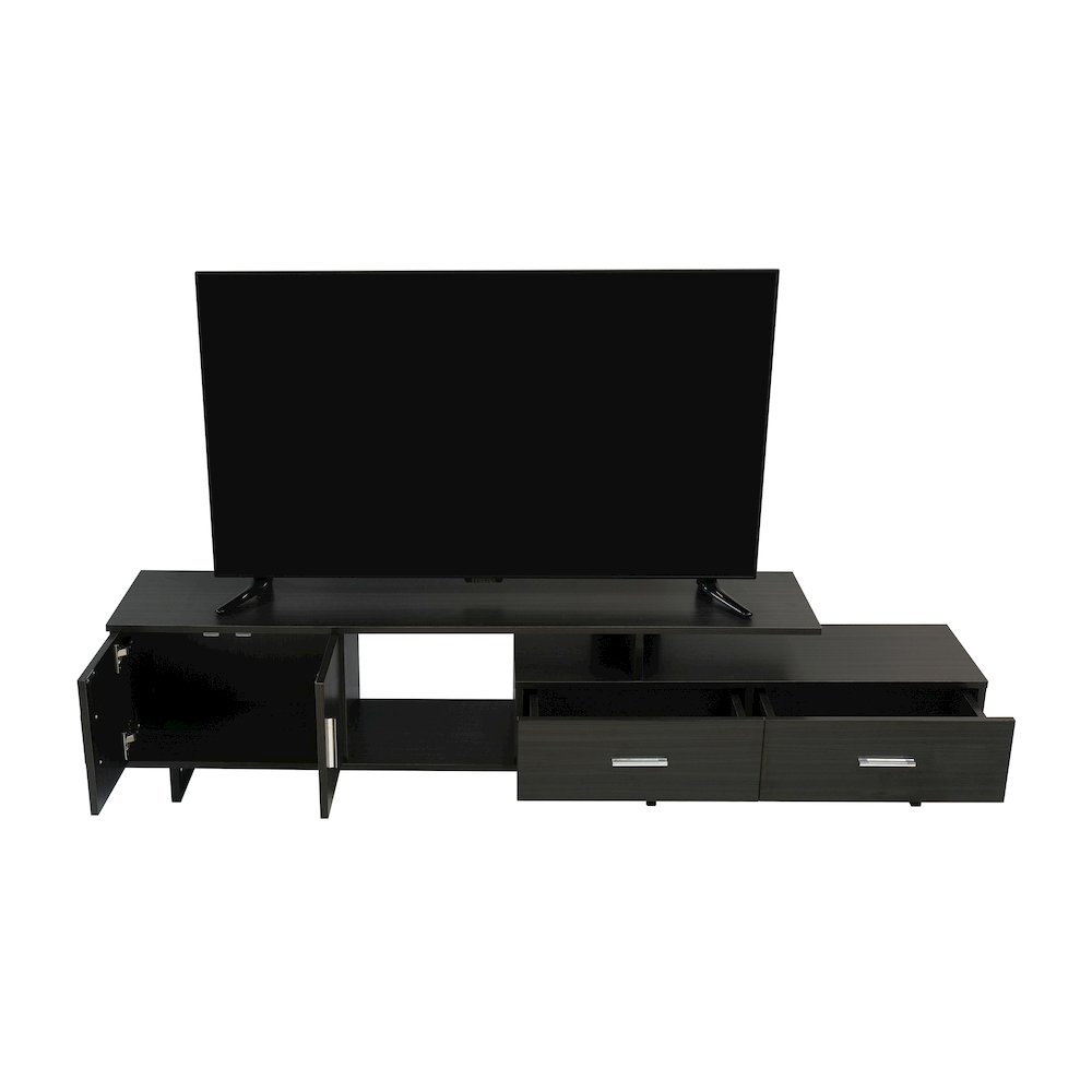 Avery Mid-Century Modern TV Stand with MDF Cabinet and Powder Coated Steel Legs. Picture 21