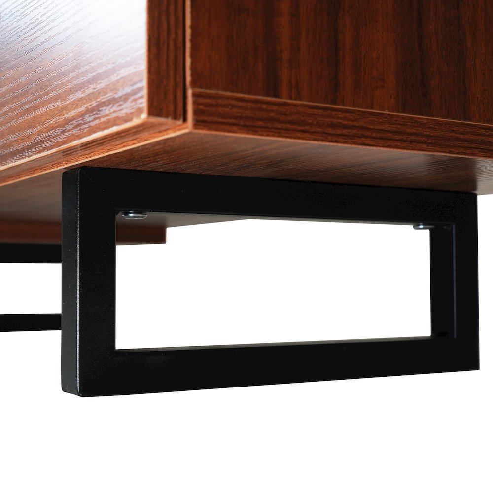 Avery Mid-Century Modern TV Stand with MDF Cabinet and Powder Coated Steel Legs. Picture 35