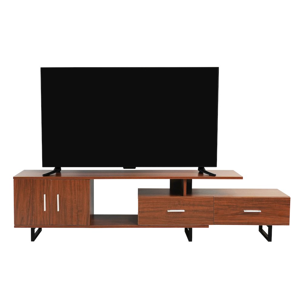 Avery Mid-Century Modern TV Stand with MDF Cabinet and Powder Coated Steel Legs. Picture 26