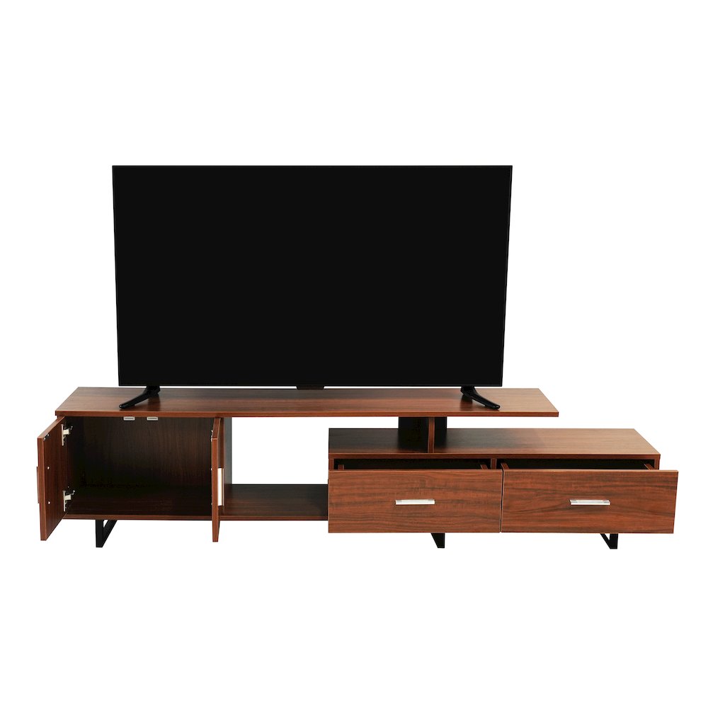 Avery Mid-Century Modern TV Stand with MDF Cabinet and Powder Coated Steel Legs. Picture 28