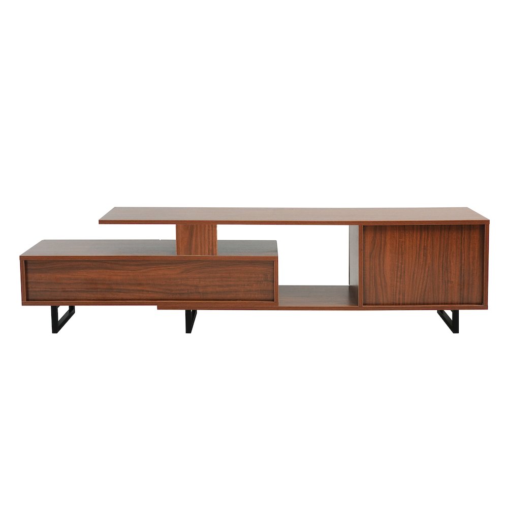 Avery Mid-Century Modern TV Stand with MDF Cabinet and Powder Coated Steel Legs. Picture 25