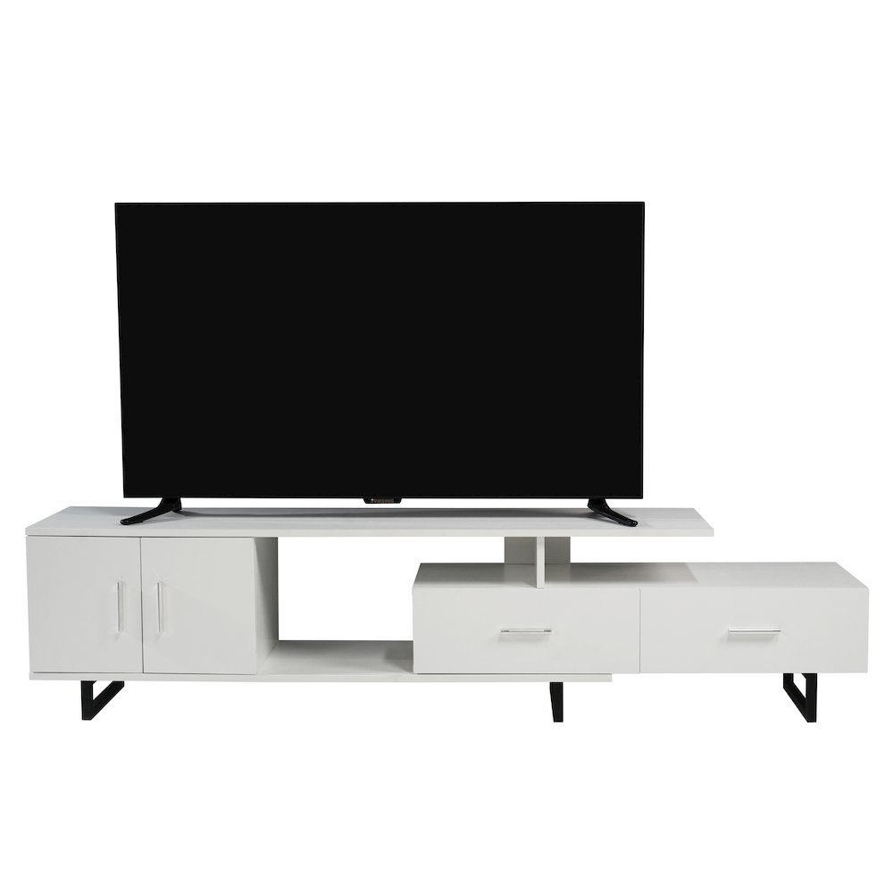 Avery Mid-Century Modern TV Stand with MDF Cabinet and Powder Coated Steel Legs. Picture 23