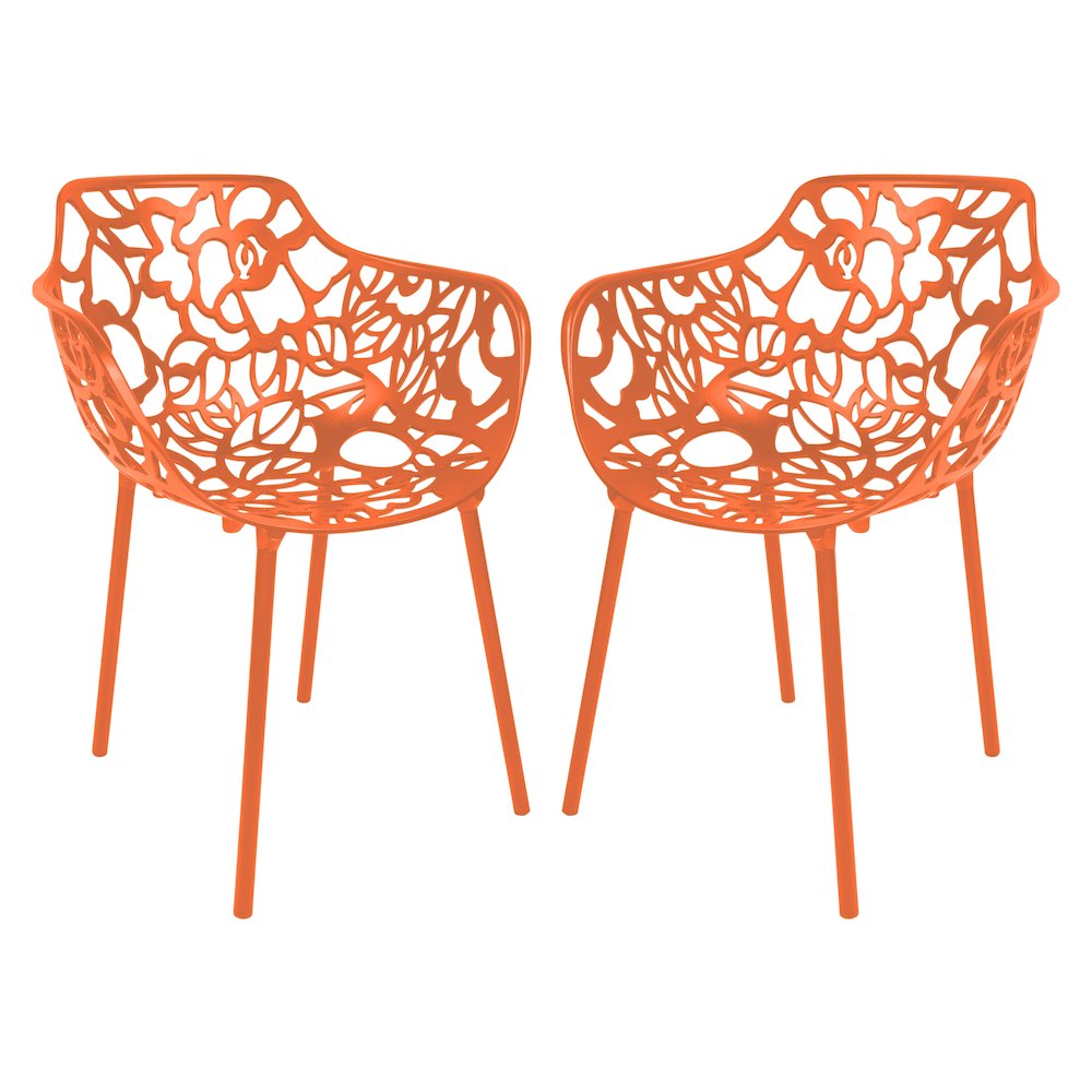 Modern Devon Aluminum Armchair, Set of 2. Picture 1