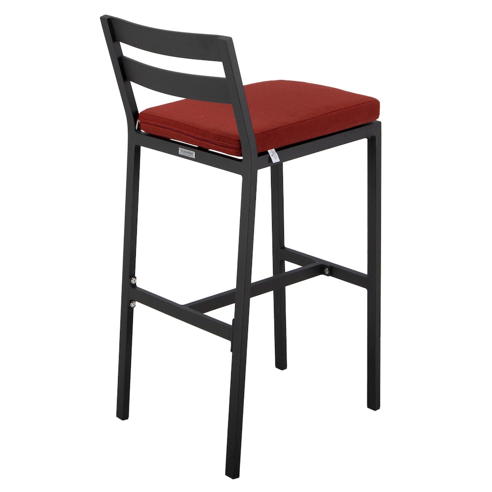 Chelsea Collection Modern Aluminum Outdoor Bar Chair Set of 4. Picture 12