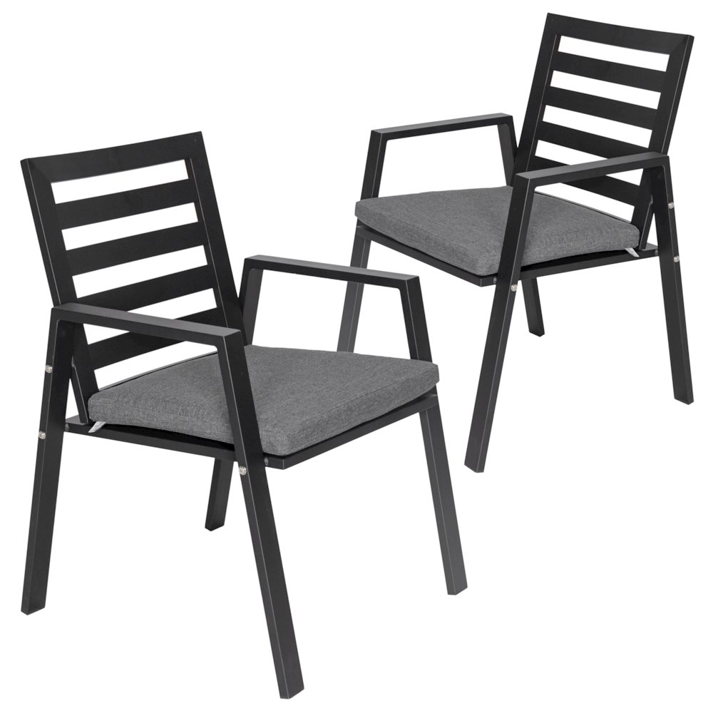 Chelsea Modern Patio Dining Armchair Set of 2. Picture 1