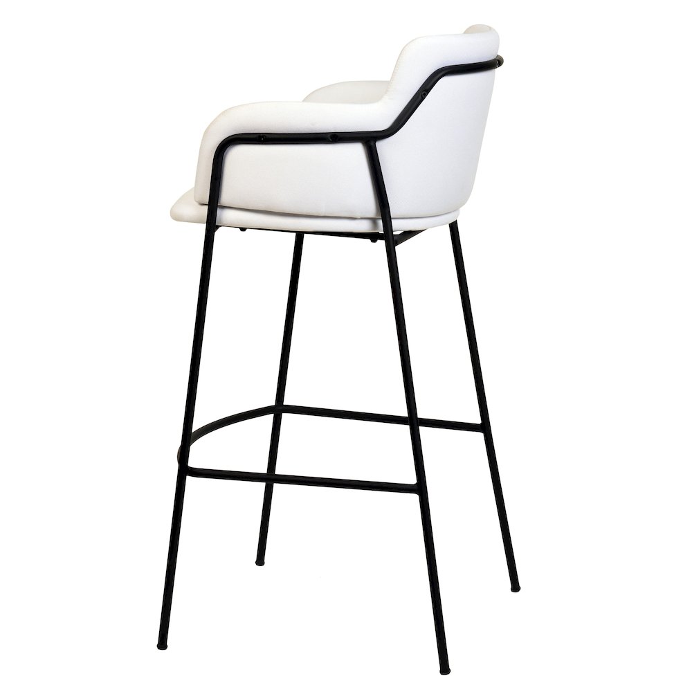 Axis Collection Modern Bar height Chair in White. Picture 11
