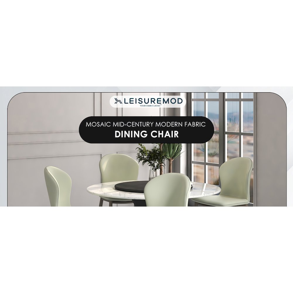 Mosaic Collection Modern Dining Chair in Light Grey - Set of 2. Picture 8