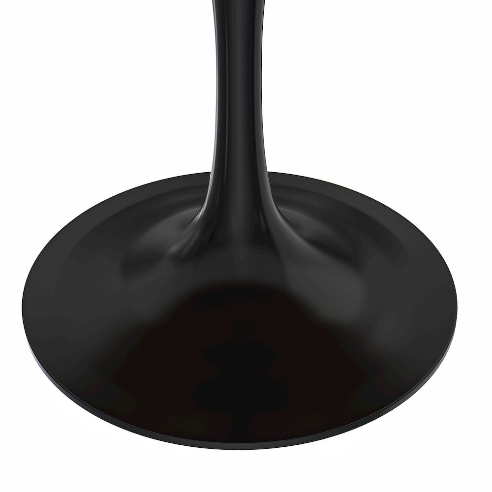 Verve Collection 48 Round Dining Table, Black Base with Cognac Brown MDF Top. Picture 10