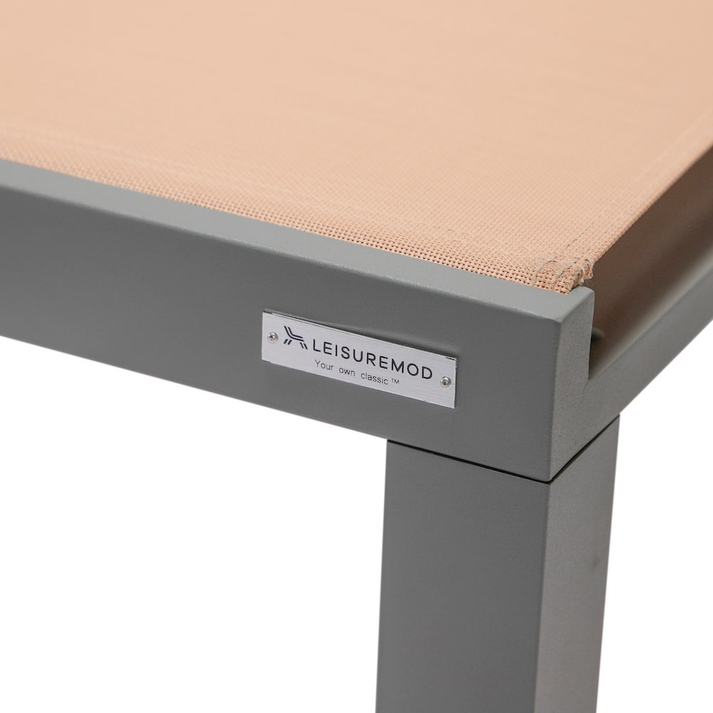 Marlin Patio Chaise Lounge Chair With Grey Aluminum Frame. Picture 17