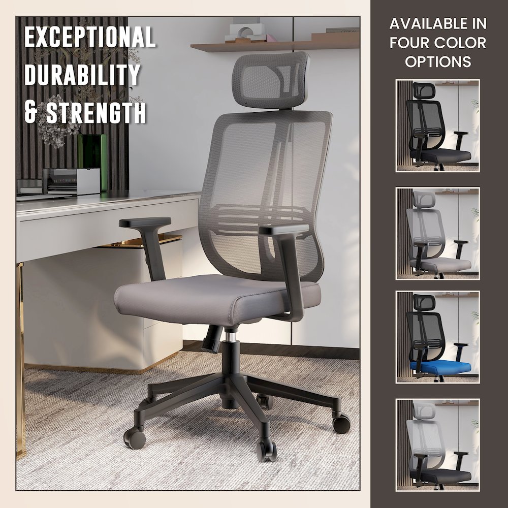 Office Nift Series Office Task Chair In Grey. Picture 10