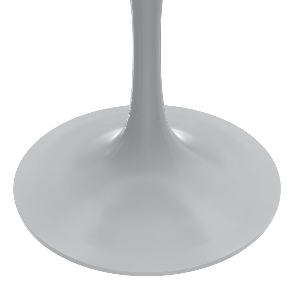 Verve Collection 27 Round Dining Table, White Base with Black MDF Top. Picture 6