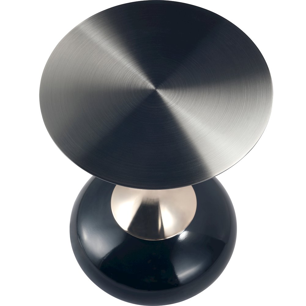 Savoy Collection Modern End Table In Shiny Black. Picture 6