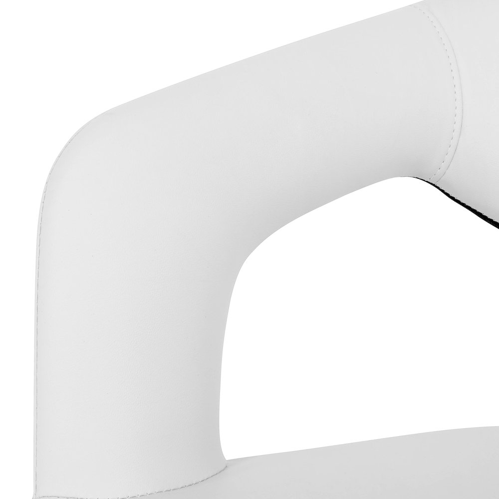 Entice Collection Modern Dining Chair Set of 2 in White. Picture 12