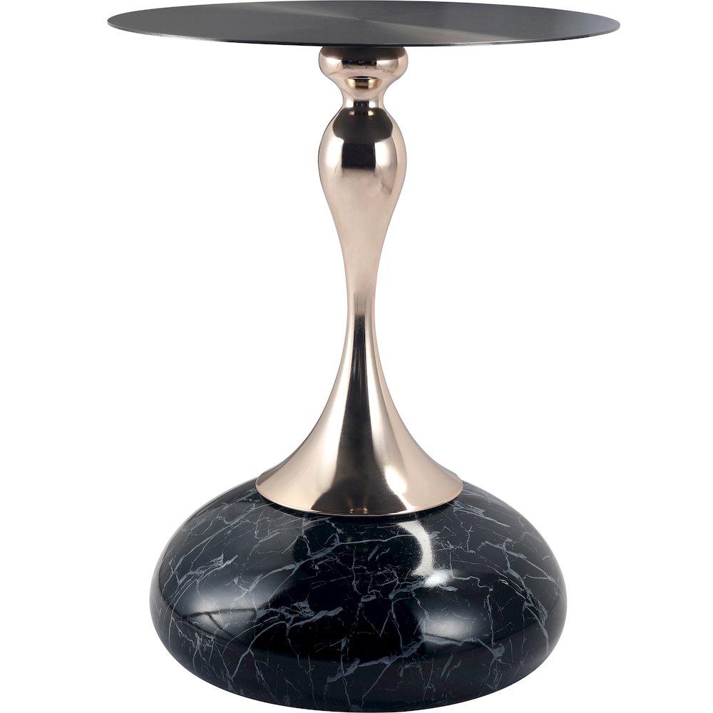 Savoy Collection Modern End Table In Stone Black. Picture 12