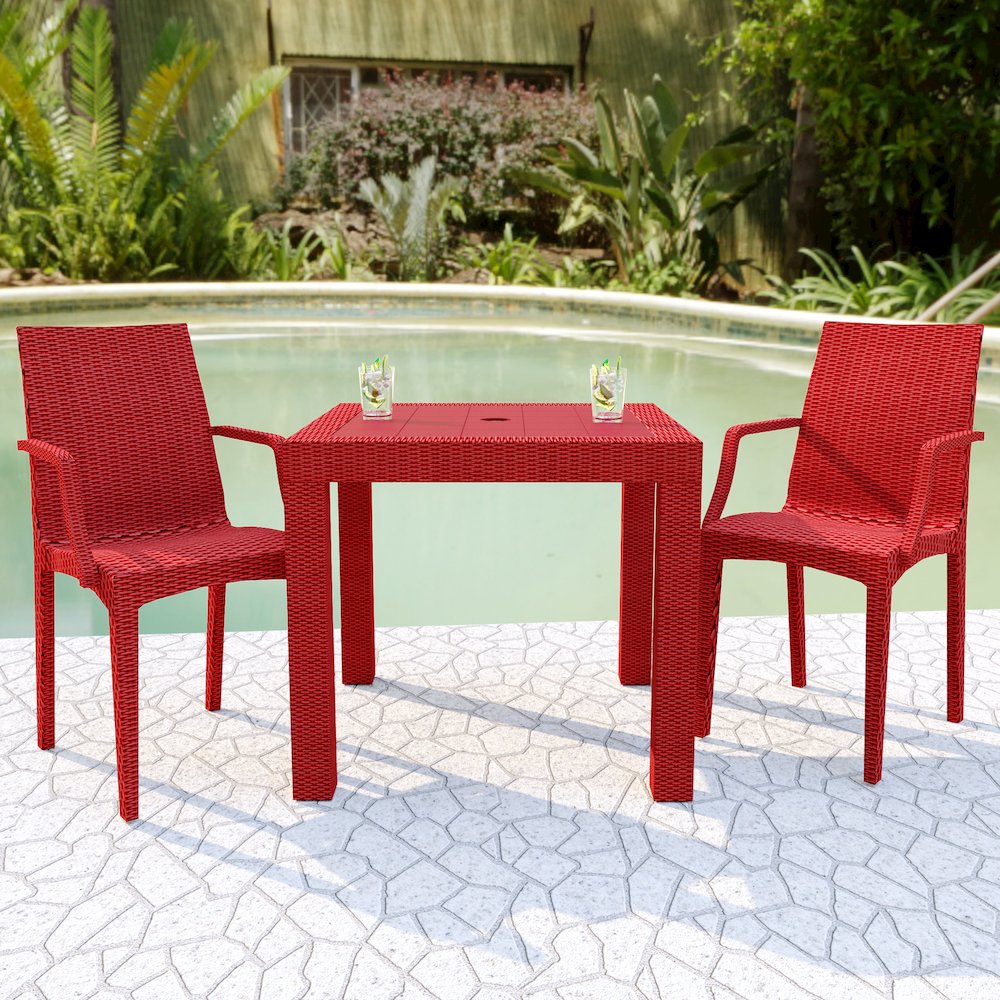 Weave Mace Indoor/Outdoor Chair (With Arms), Set of 2. Picture 2