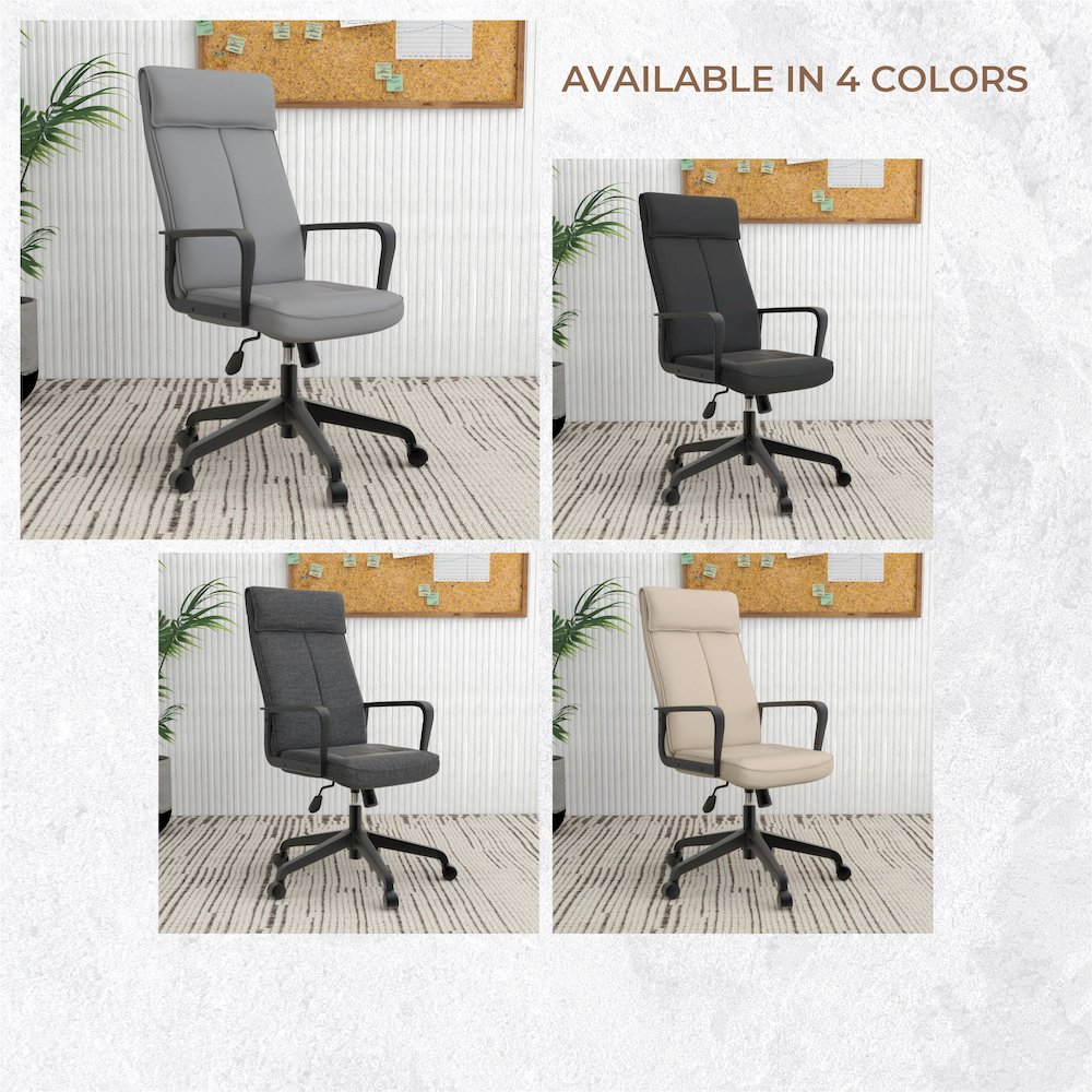 Aiaria Collection Modern Office Chair In Grey. Picture 6