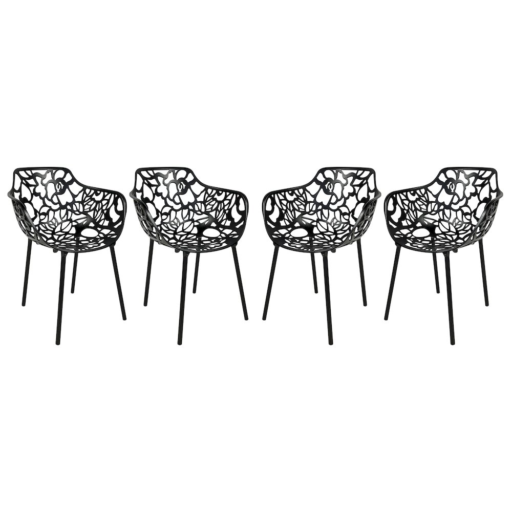 Modern Devon Aluminum Armchair, Set of 4. Picture 2