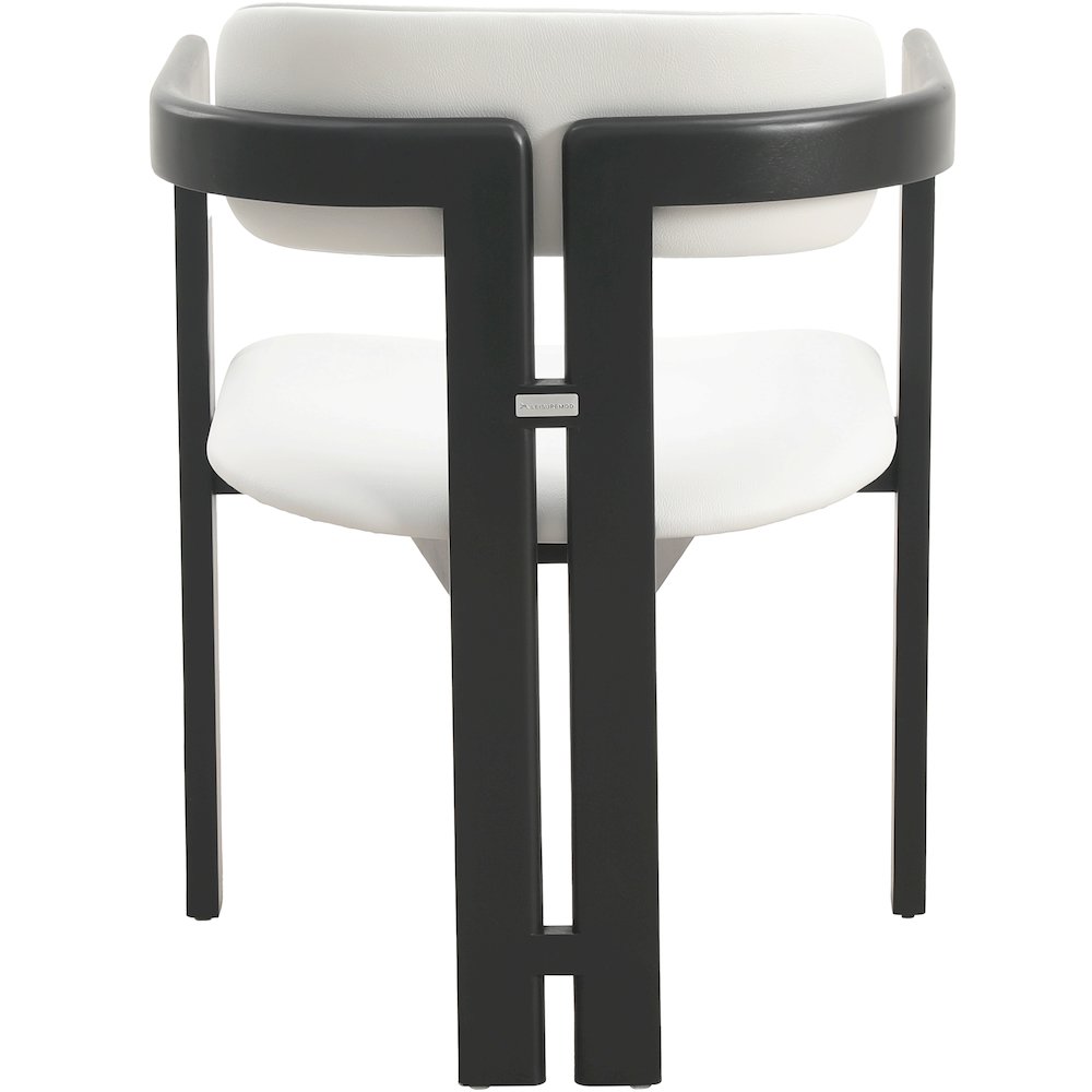 Velo Series Modern Dining Cha...Black Wood with Off White Seat Set of 4. Picture 8