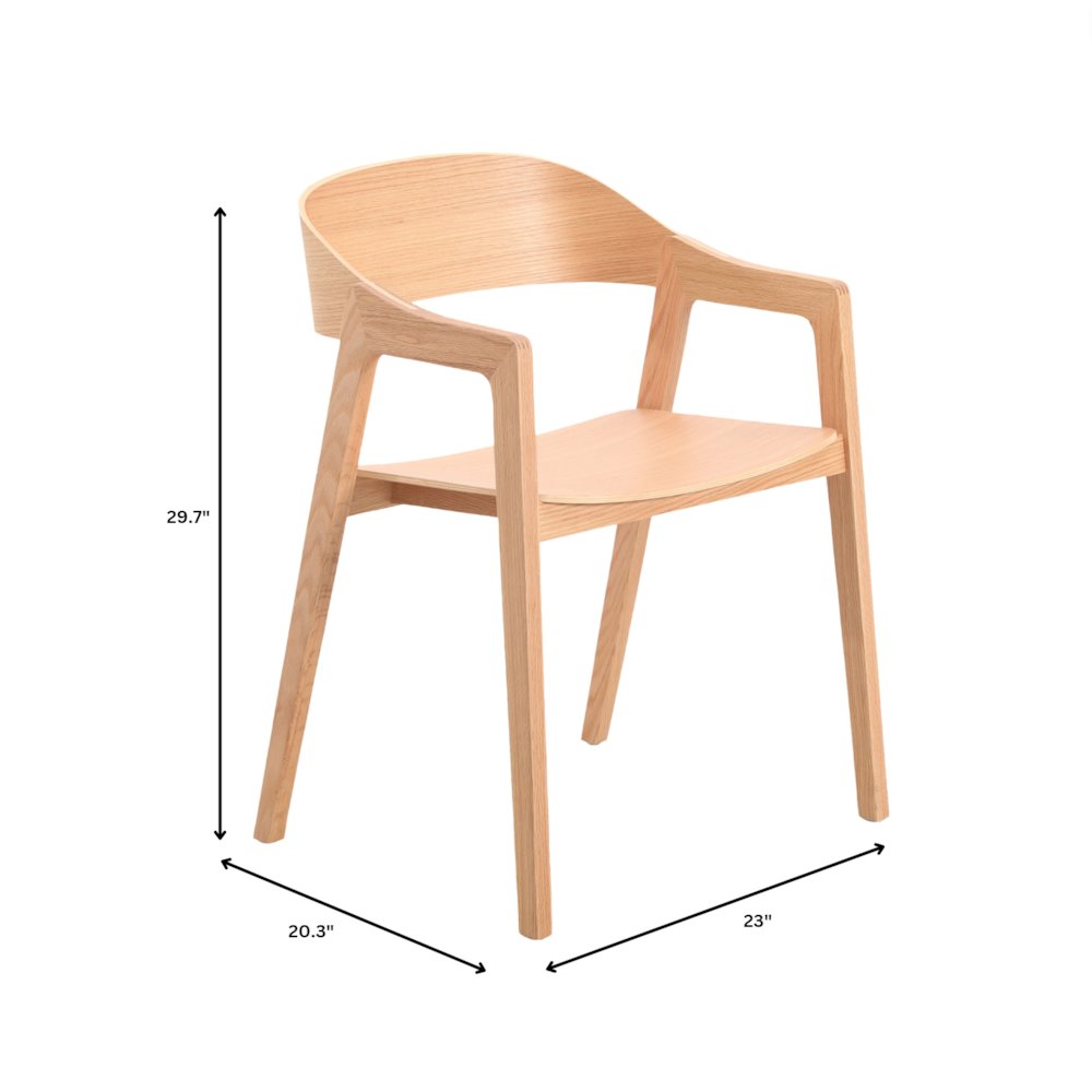 Rivo Collection Elegant Dining Chair in Natural Wood. Picture 14