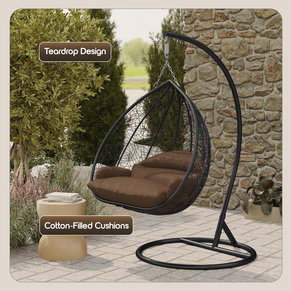 Recluse Collection Modern Outdoor Swing Chair. Picture 11