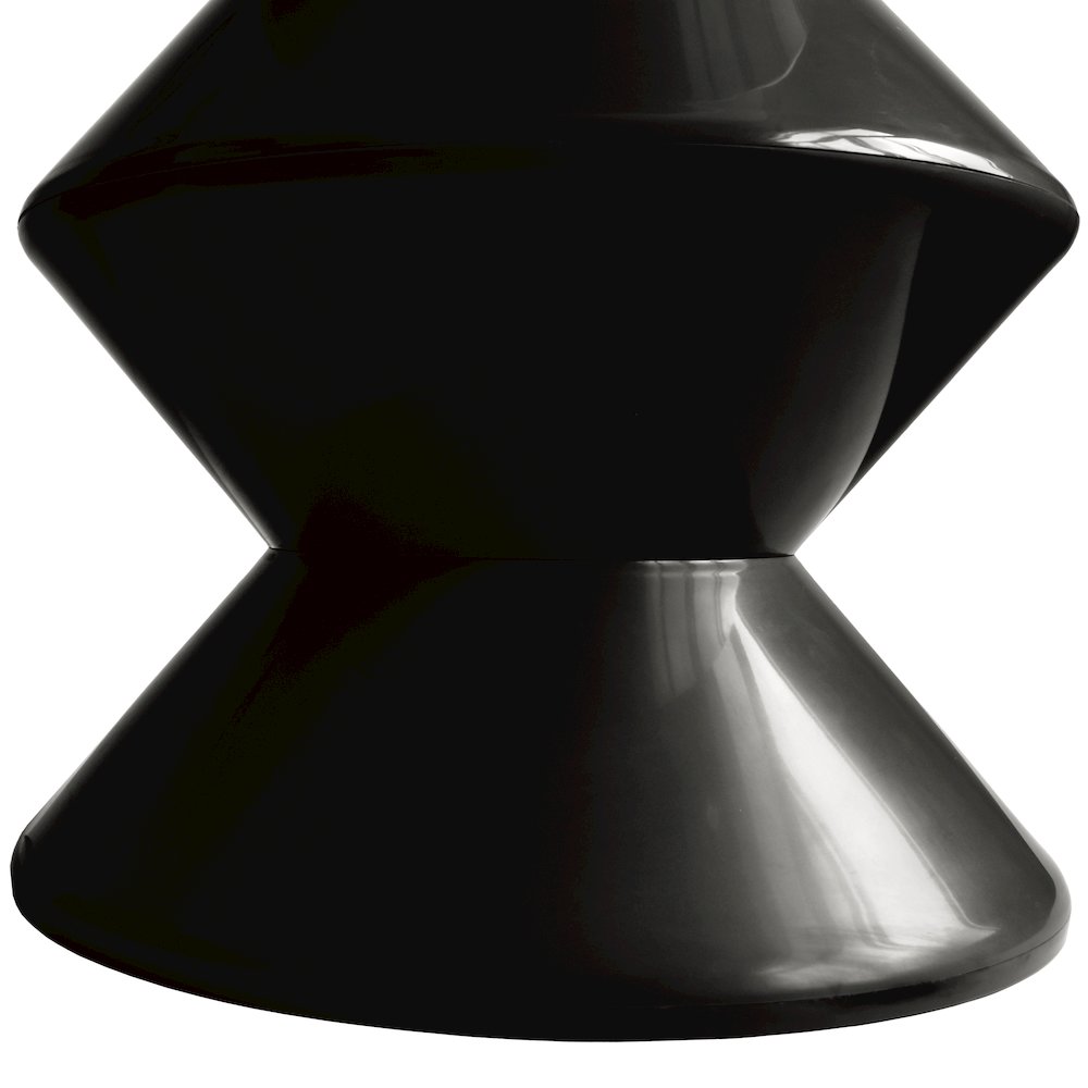Aura Modern Plastic Side End Table, Indoor/Outdoor Use, Black. Picture 16