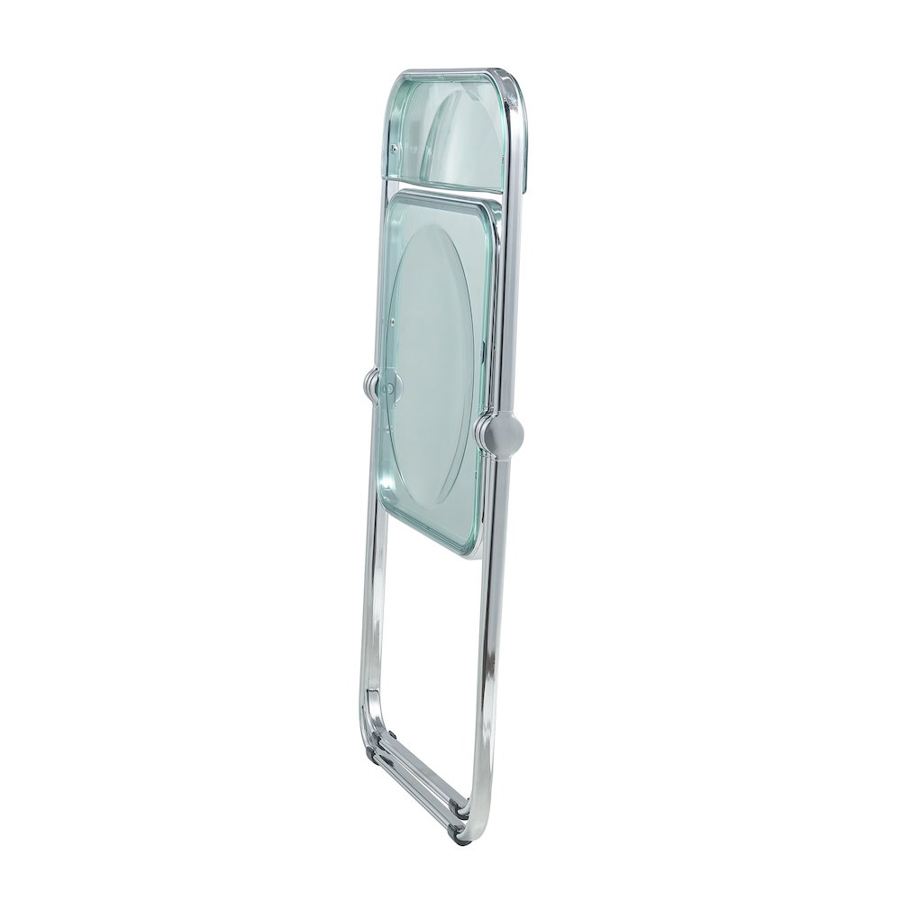 Lawrence Acrylic Folding Chair With Metal Frame, Set of 4. Picture 10
