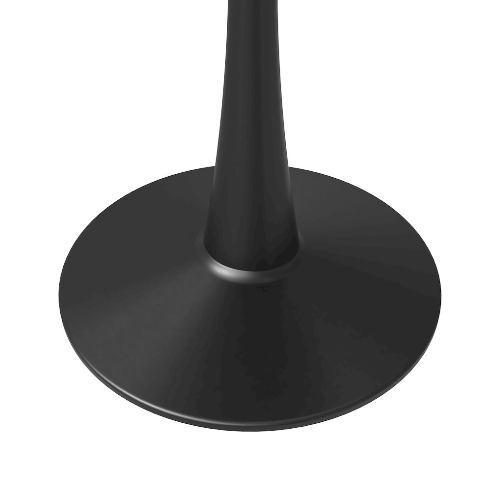 Bristol 35" Round Dining Table Black Base with Sintered Stone Natural Wood Top. Picture 7