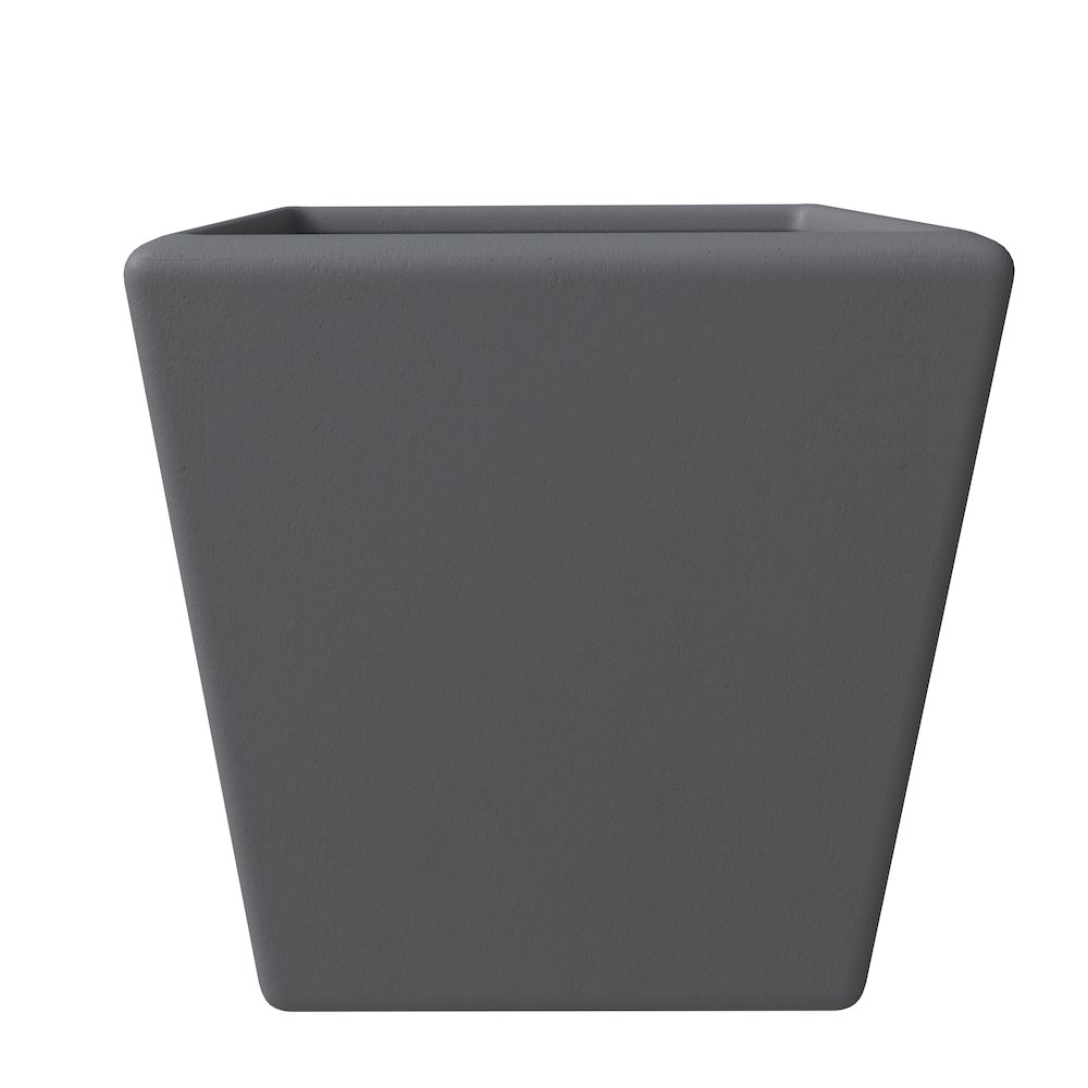 Blossom Series Poly Stone Planter in Dark Grey 17 Dia, 16 High. Picture 12