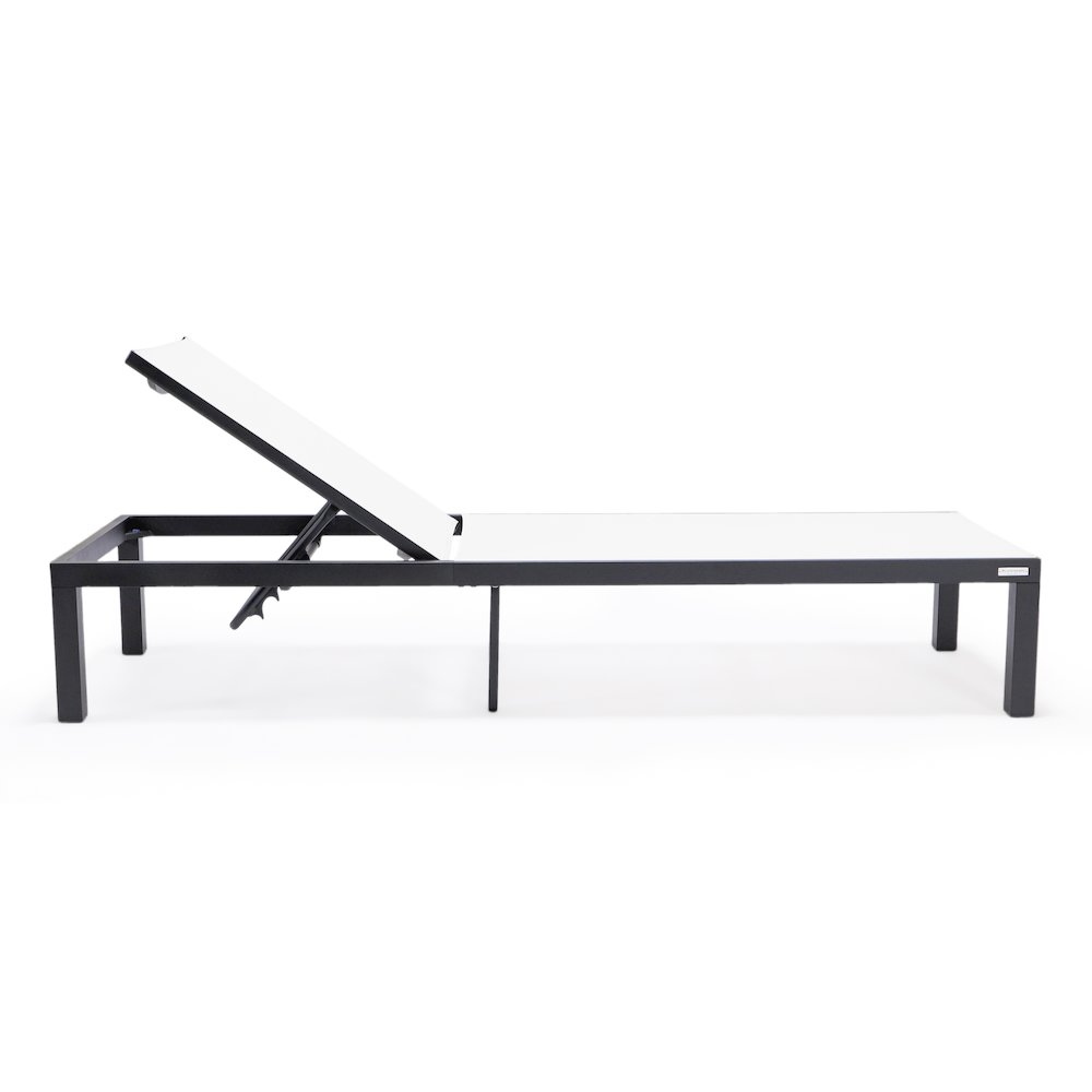 Marlin Patio Chaise Lounge Chair With Black Aluminum Frame. Picture 9