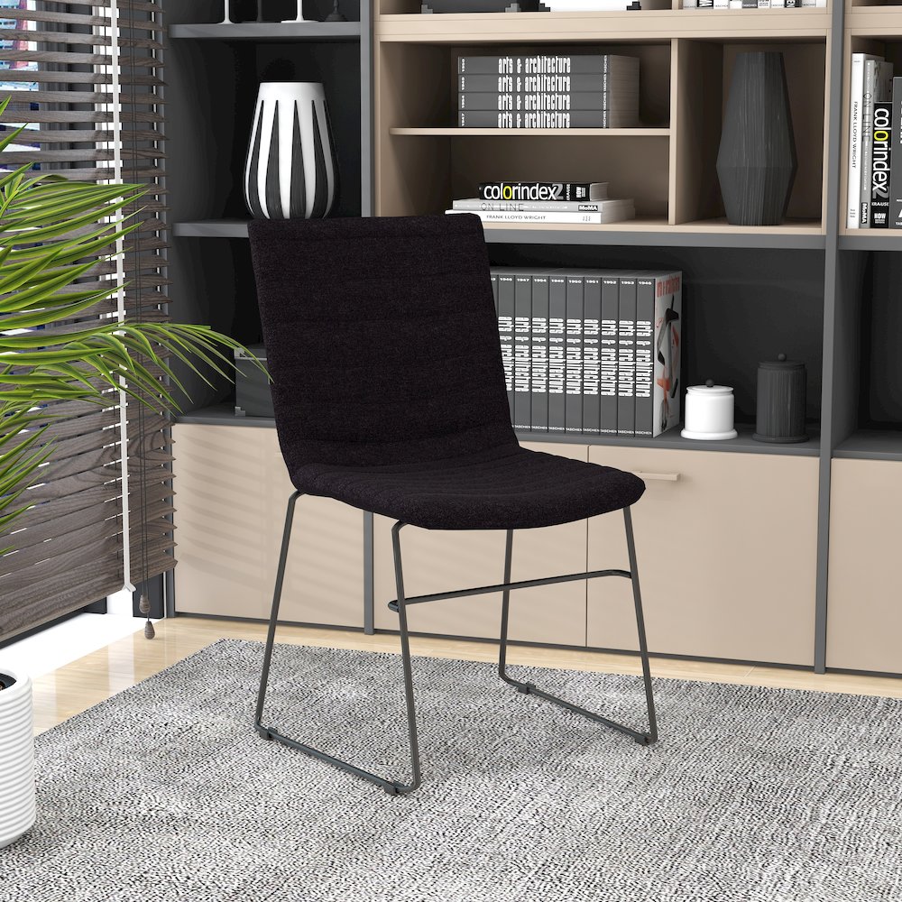 Zylar Series Office Guest Chair in Brown Fabric. Picture 32