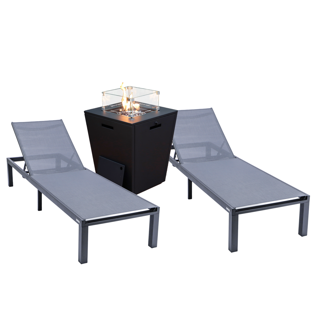 Aluminum Outdoor Patio Chaise Lounge Chair Set of 2. Picture 1