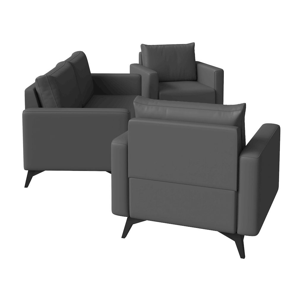 Inno Collection Sofa Set, 2 Single Seaters, and 3 seater In Grey. Picture 7