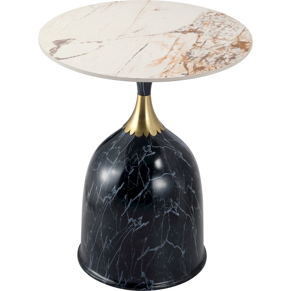 Oslo Collection Modern End Table In Stone Black. Picture 4