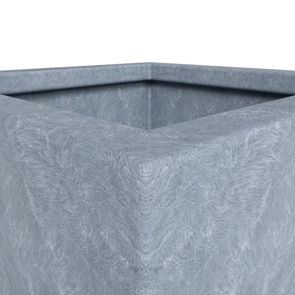Serene Series Poly Stone Square Planter in Aged Concrete 14x14, 21 High. Picture 3