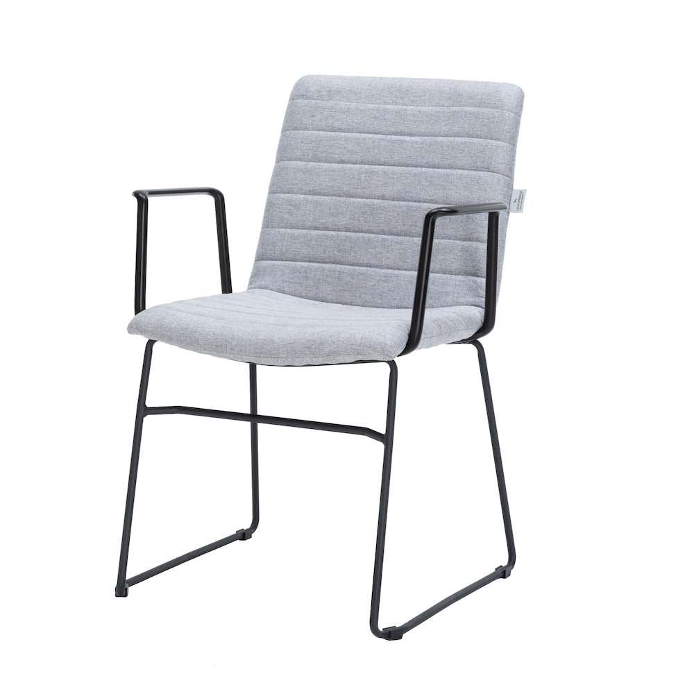 Zylar Series Office Guest Arm Chair in Grey Fabric. Picture 18