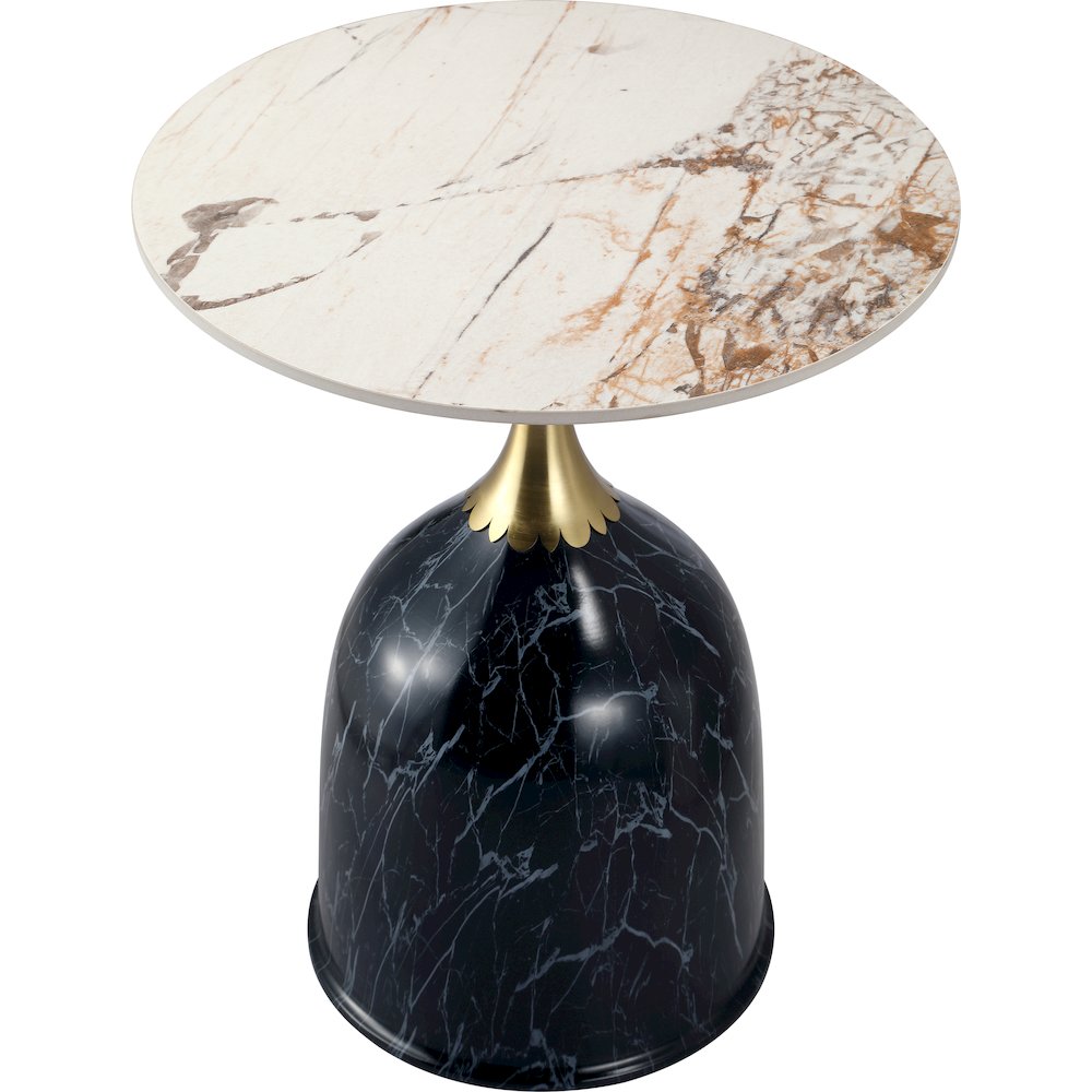 Oslo Collection Modern End Table In Stone Black. Picture 6