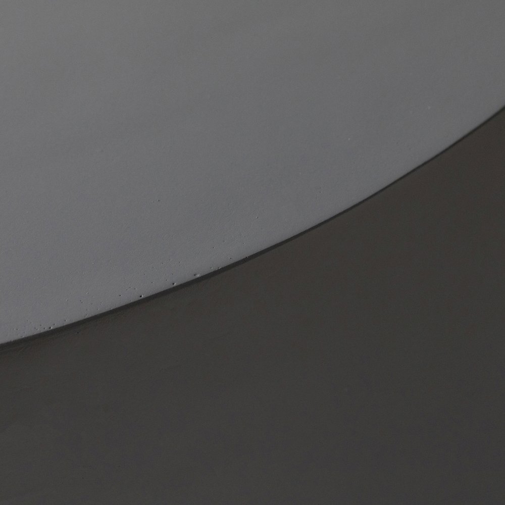 Terra Collection Fiberglass Outdoor Coffee Table In Grey. Picture 7
