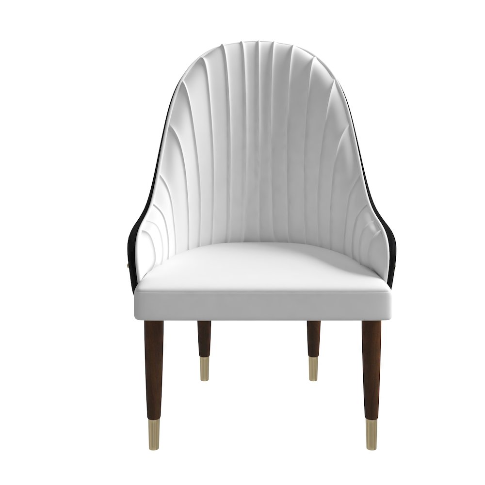 Elara Collection Wooden Dining Chair in Black/White. Picture 5