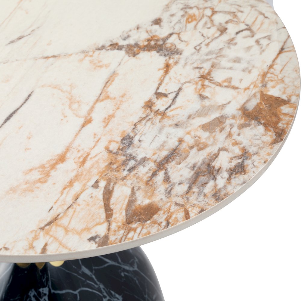Oslo Collection Modern End Table In Stone Black. Picture 10