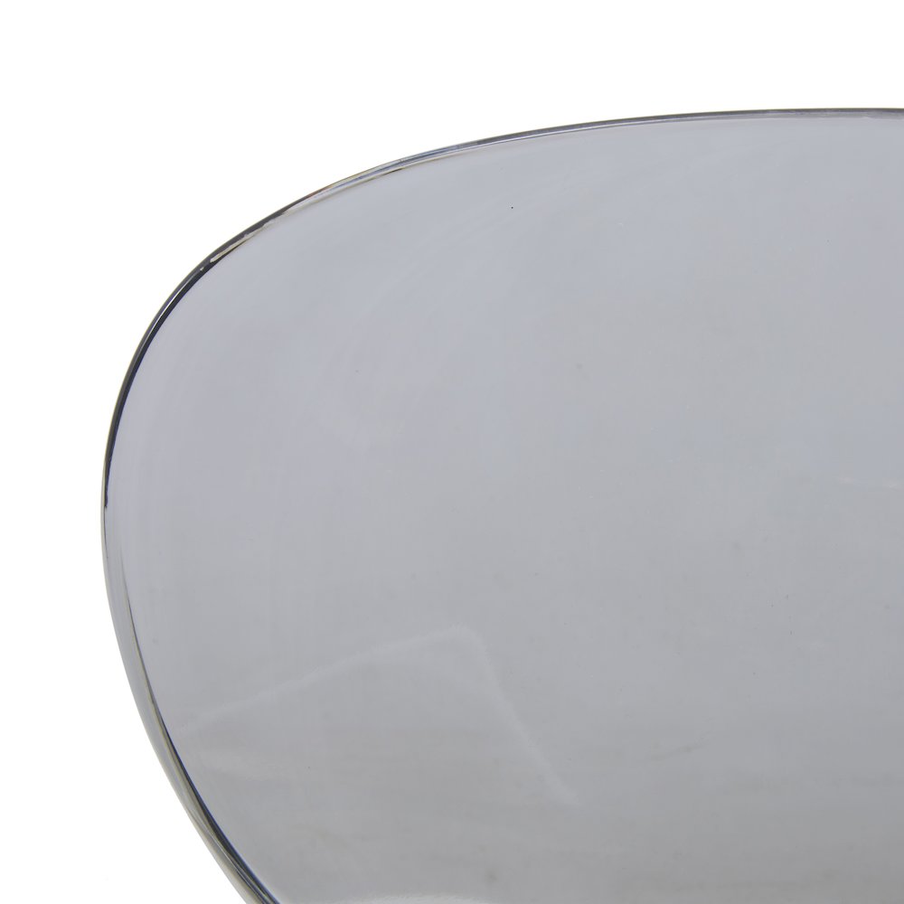 Modern Oyster Transparent Side Chair in White Base. Picture 4